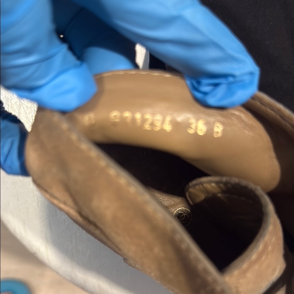 Chanel Women’s Tan Suede Boots - Picture 11 of 12